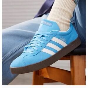 NEW ADIDAS VL Court 2.0 Men's Size 10 Semi Blue Burst